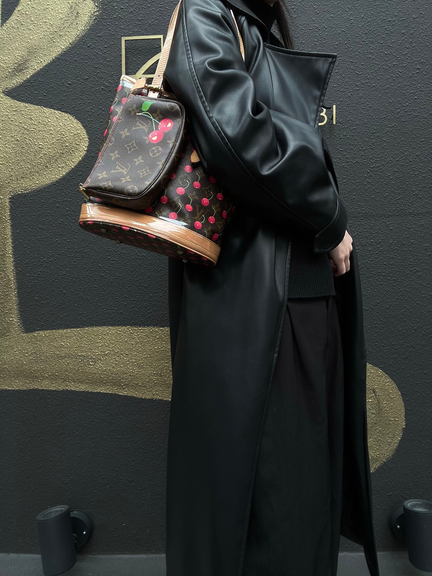 Louis Vuitton (LV) Monogram Cherry Bucket PM Bag (Pouch Included), Collector's Grade, Includes Dust Bag