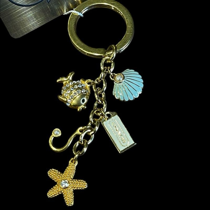 COACH fish charm key chain