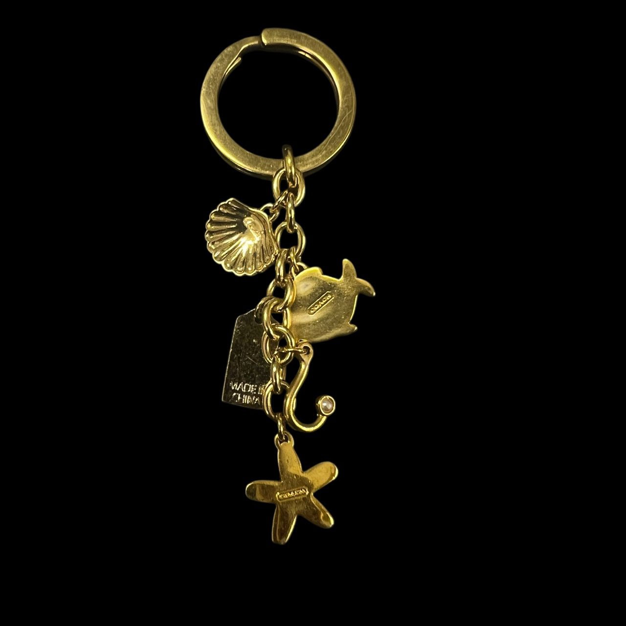COACH fish charm key chain