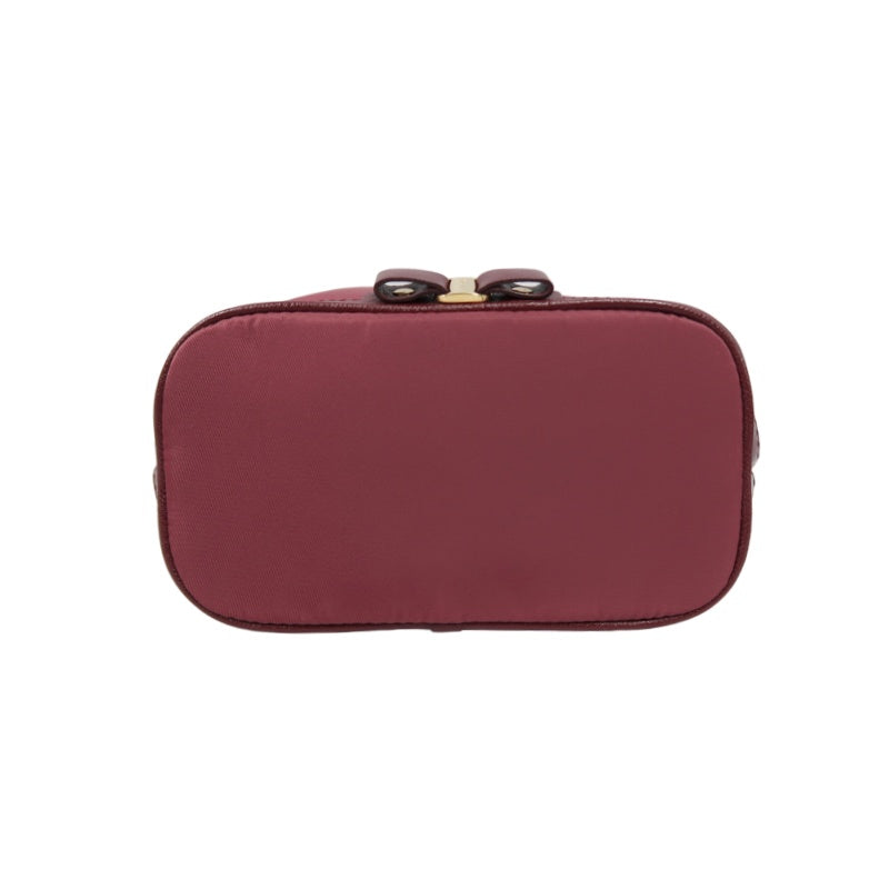 Ferragamo Burgundy Canvas Shoulder Bag