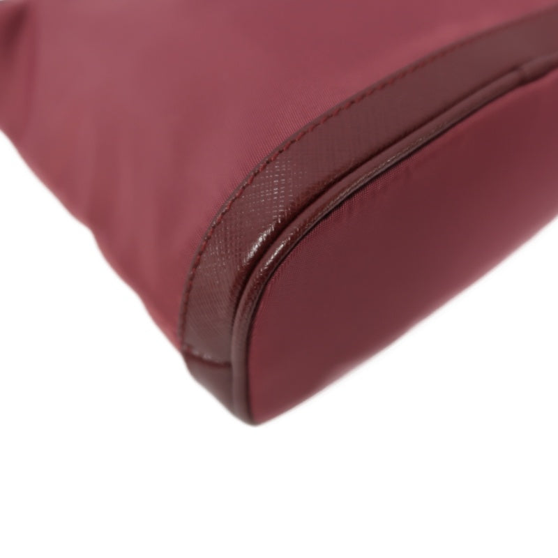 Ferragamo Burgundy Canvas Shoulder Bag