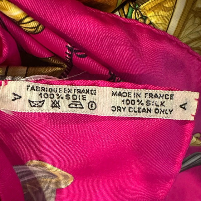 HERMES Carre 90 scarf, pink tones