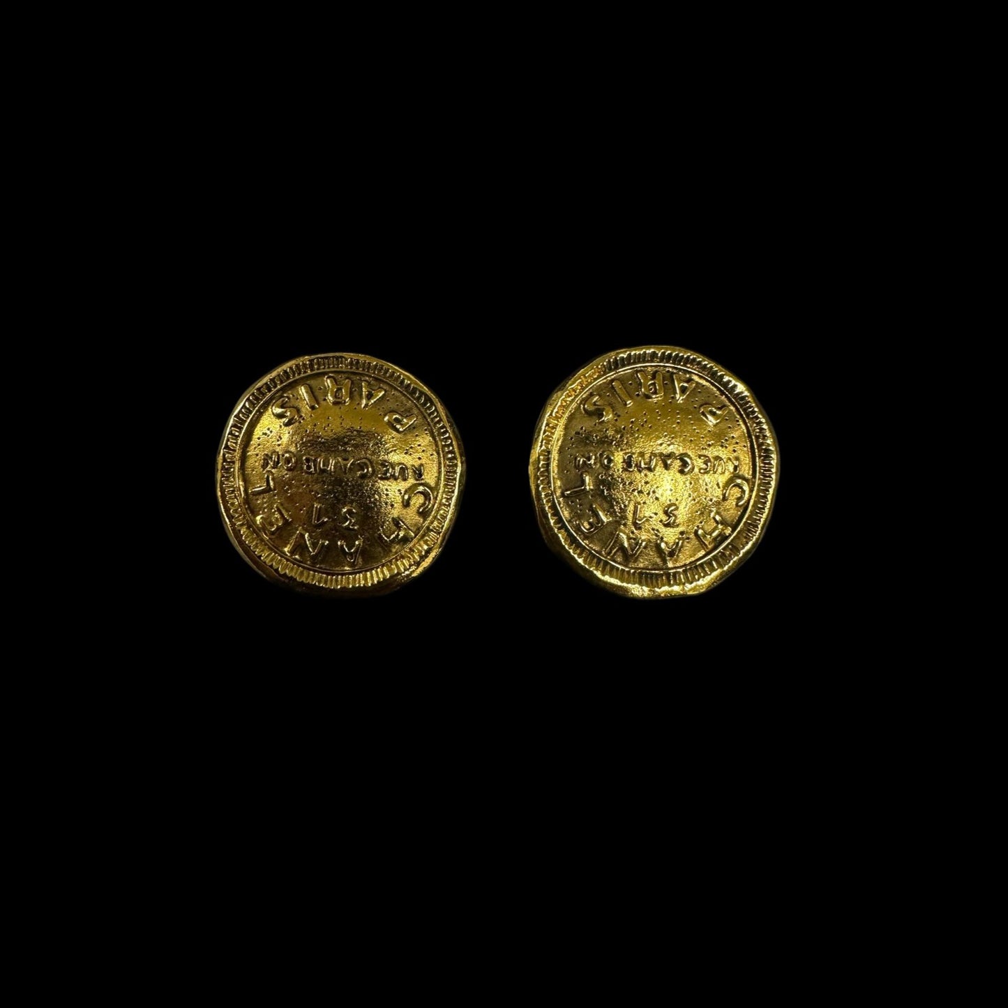 CHANEL gold-plated alloy clip-on earrings