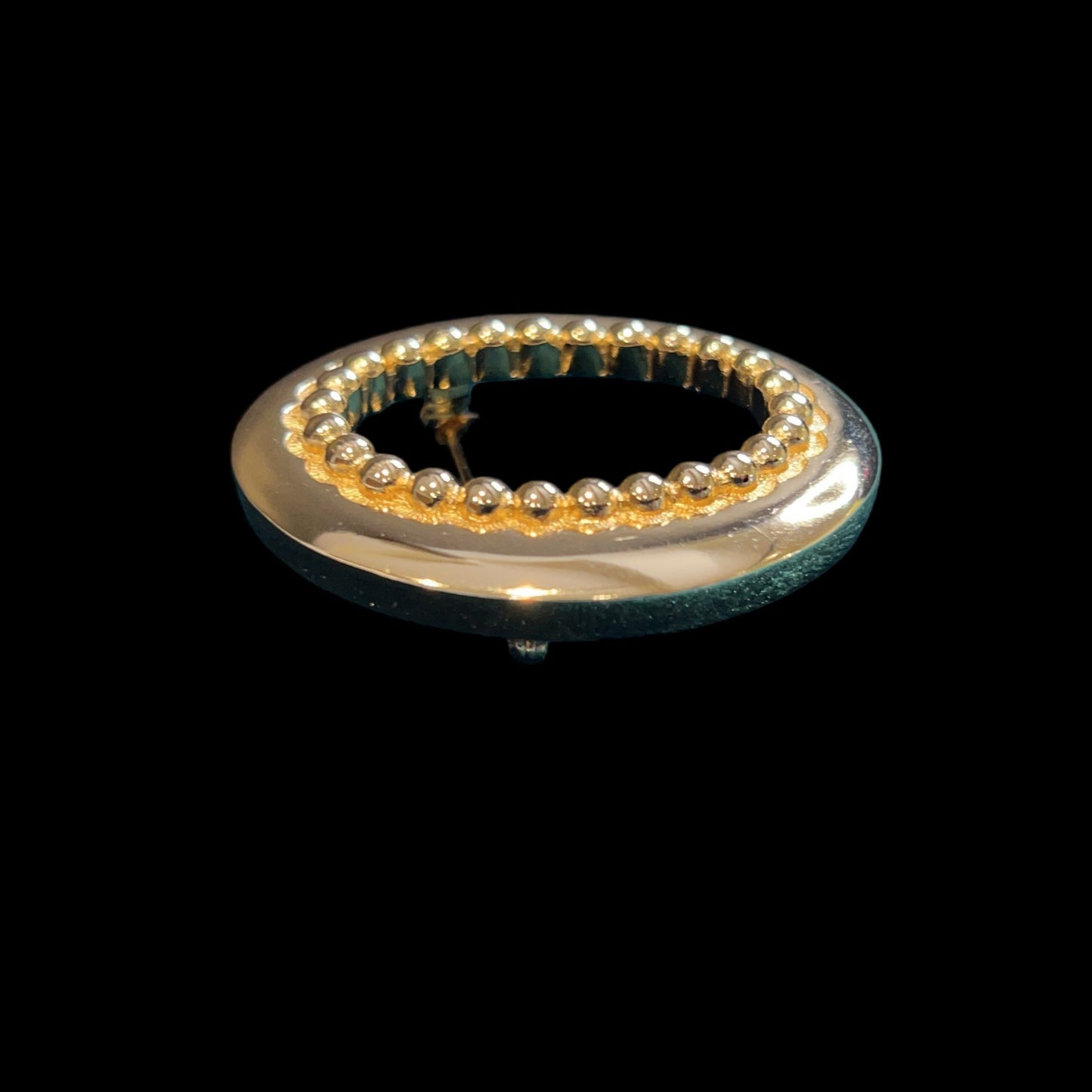 DIOR oval brooch, gold hardware, alloy, with box