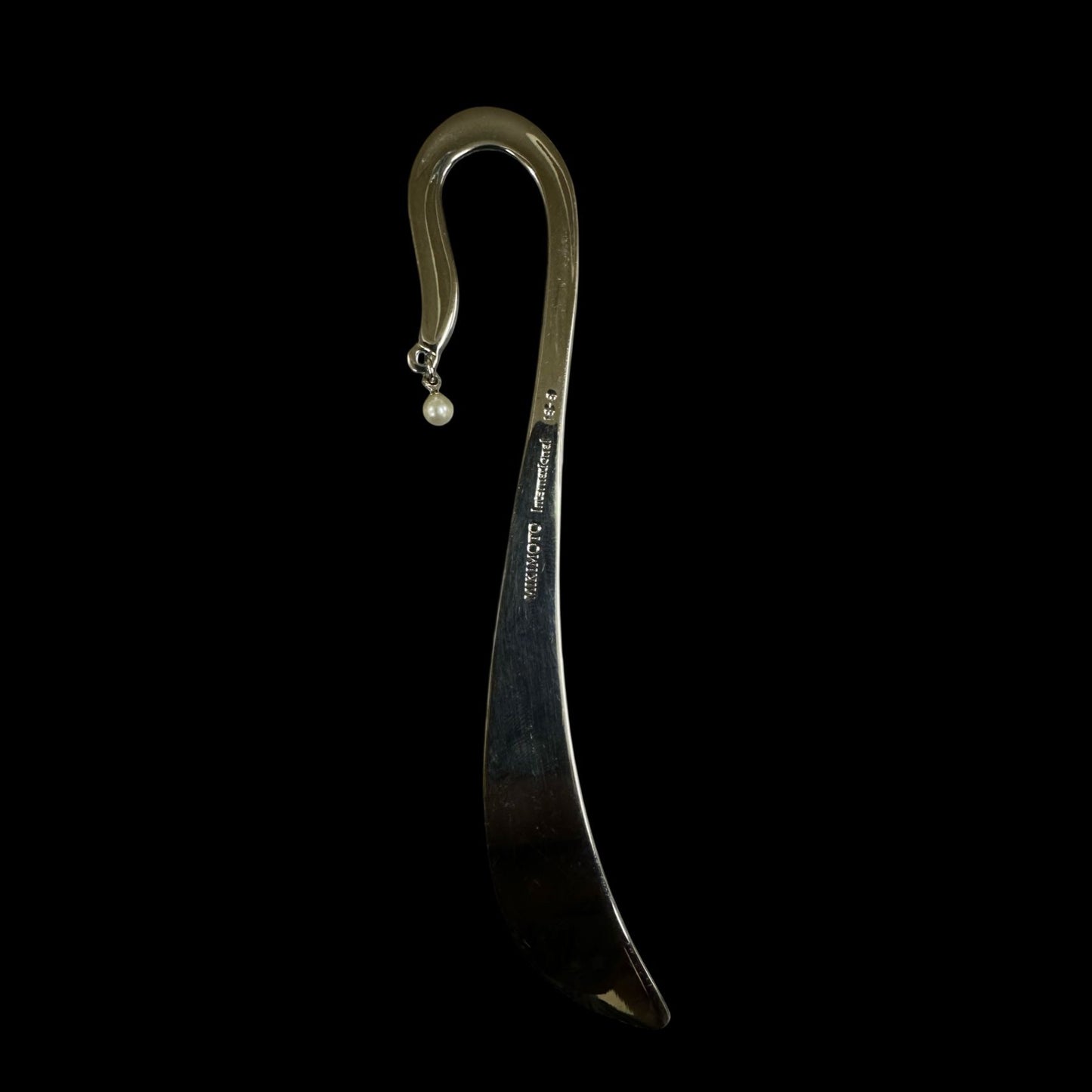 MIKIMOTO silver-colored paper knife with pearl, bookmark