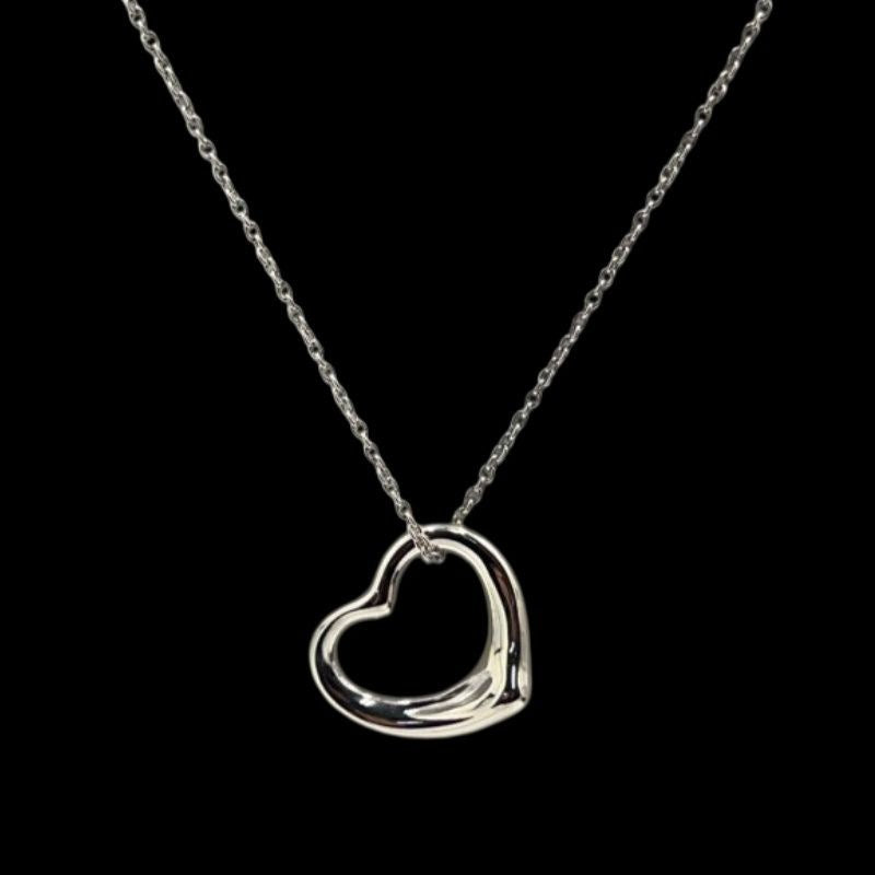 TIFFANY, Tiffany, SV, Sterling Silver 925, Open Heart, Necklace, Tiffany Necklace, Silver Heart, 925 Silver