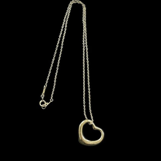 TIFFANY, Tiffany, SV, Sterling Silver 925, Open Heart, Necklace, Tiffany Necklace, Silver Heart, 925 Silver