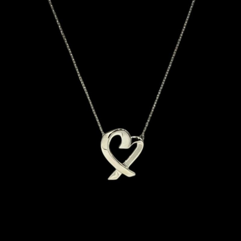 TIFFANY, Tiffany, SV, Sterling Silver 925, Heart, Necklace, Tiffany Heart Necklace, 925 Silver