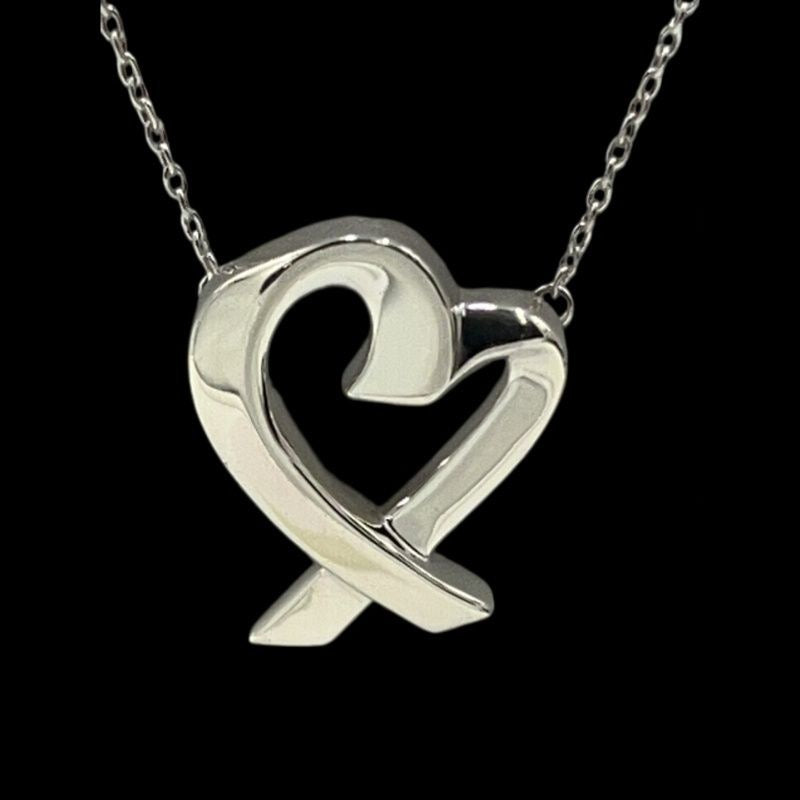 TIFFANY, Tiffany, SV, Sterling Silver 925, Heart, Necklace, Tiffany Heart Necklace, 925 Silver