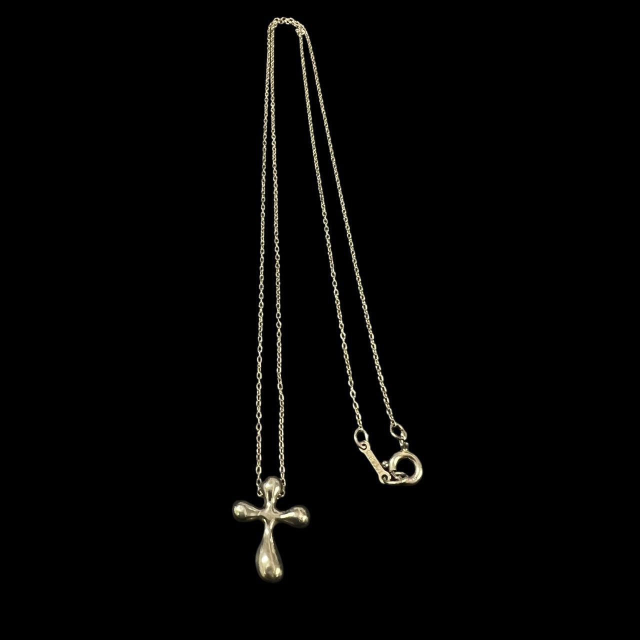 TIFFANY, Tiffany, SV, Sterling Silver 925, Cross, Necklace, Tiffany Silver Cross Necklace, 925 Silver