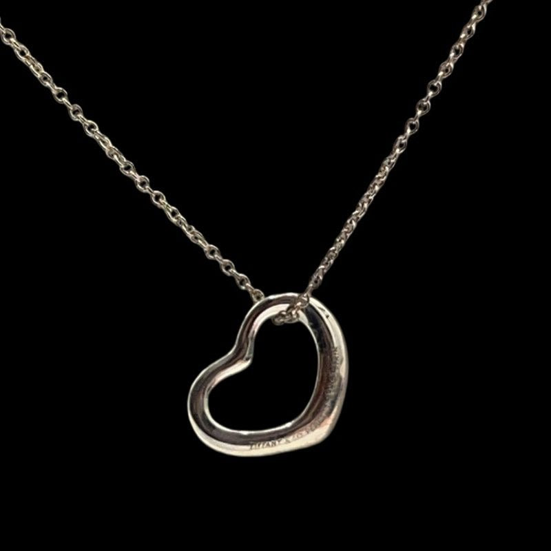 TIFFANY, Tiffany, SV, Sterling Silver 925, Necklace, Open Heart, Tiffany Necklace, Heart, 925 Silver