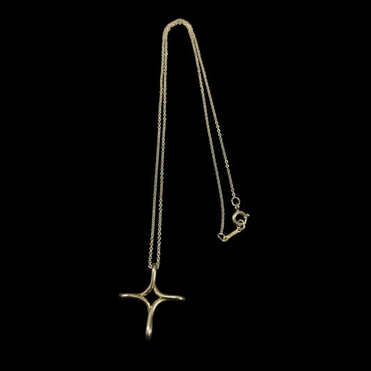 TIFFANY, Tiffany, SV, Sterling Silver 925, Necklace, Cross, Star, Tiffany Star Necklace, 925 Silver
