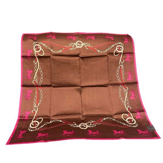 CELINE, Celine, Handkerchief, Purple, Celine square scarf, carriage pattern, pink color block, silk scarf