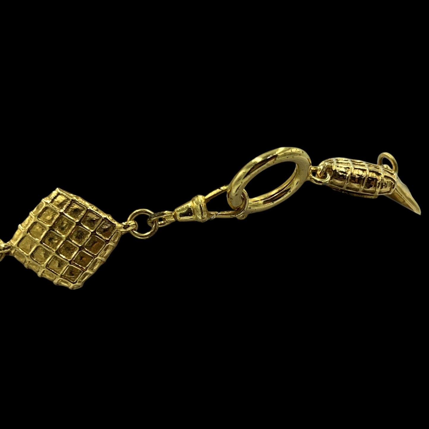 CHANEL, Chanel, Plated, Necklace, Rhinestone, Gold hardware, With box, Alloy, Sweater chain, Waist chain, Necklace