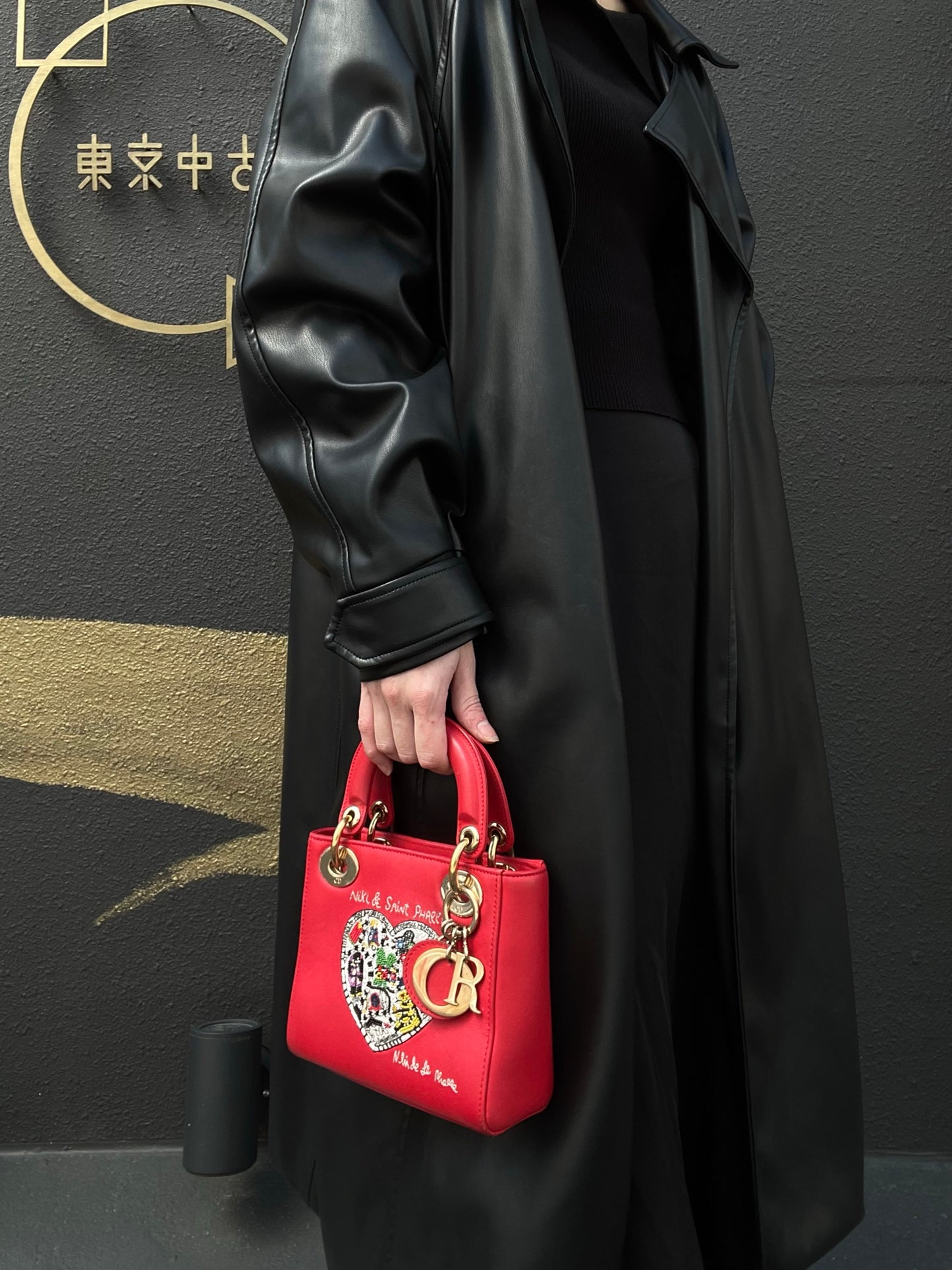 DIOR Heart Lady Dior, Niki de Saint Phalle Collaboration Handbag, Red, with Shoulder Strap, Red PVC Heart, Lady Dior Handbag and Crossbody Bag