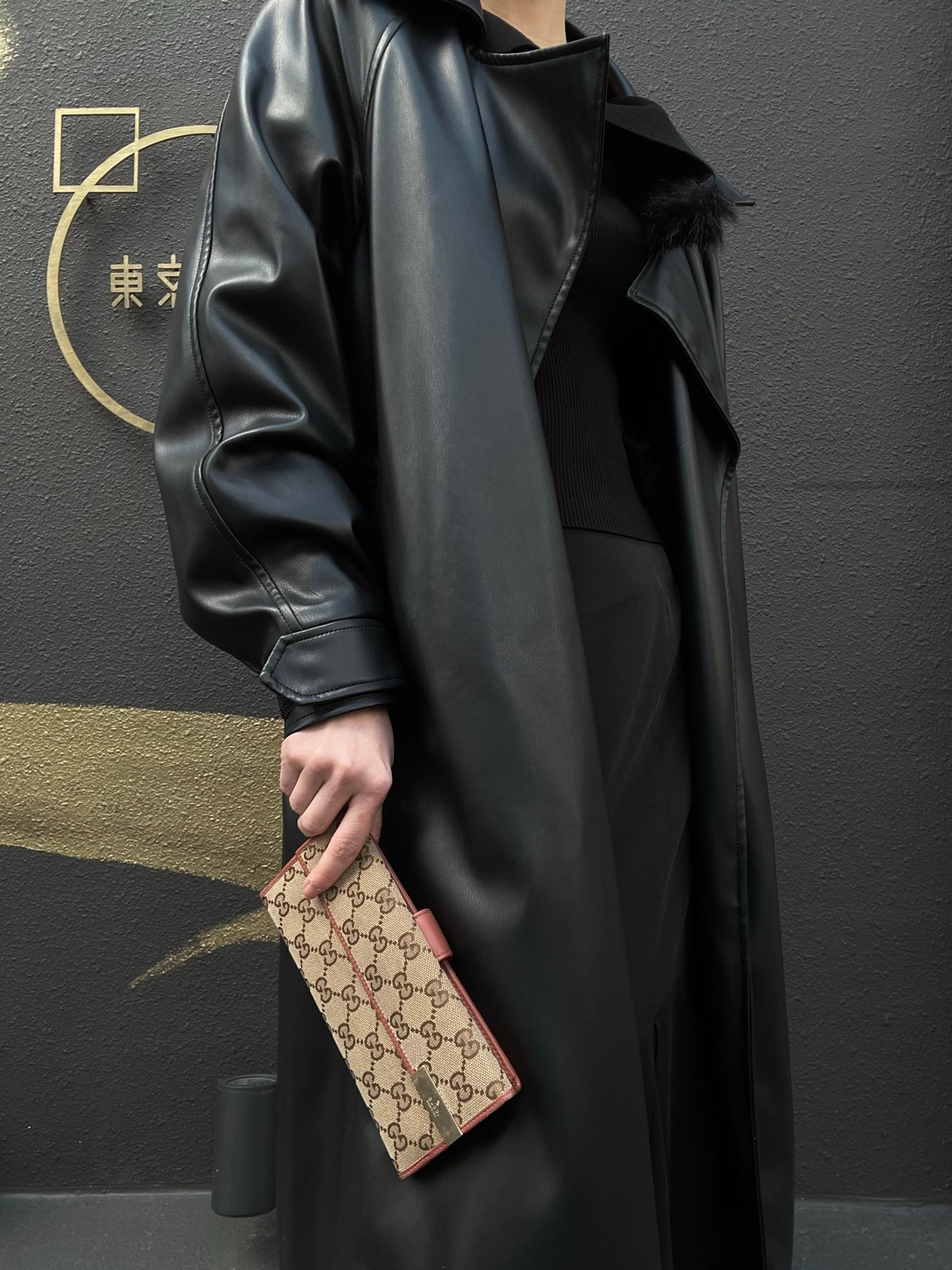 Gucci Monogram Canvas Long Wallet, Brown