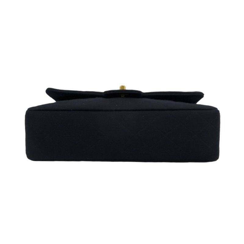 CHANEL Chanel CF Matelasse Shoulder Bag Black Gold Hardware Black Cotton CF Shoulder Bag