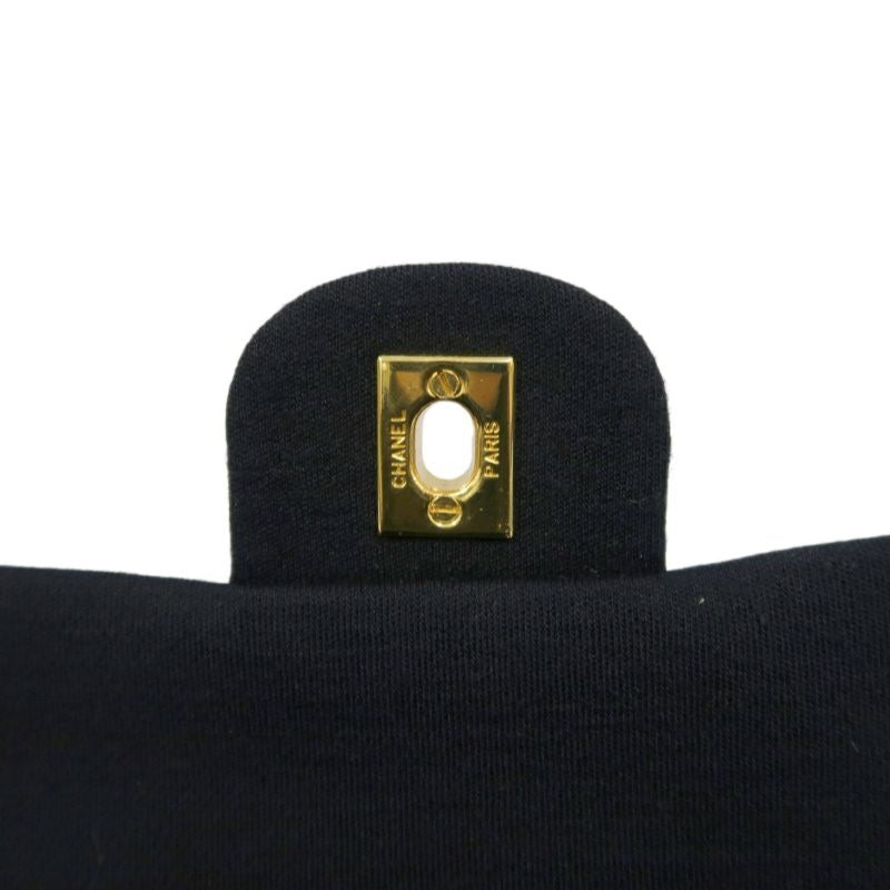 CHANEL Chanel CF Matelasse Shoulder Bag Black Gold Hardware Black Cotton CF Shoulder Bag