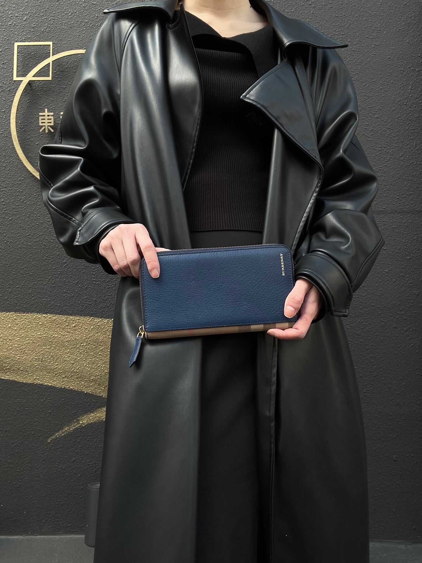 Burberry PVC Long Wallet, Blue