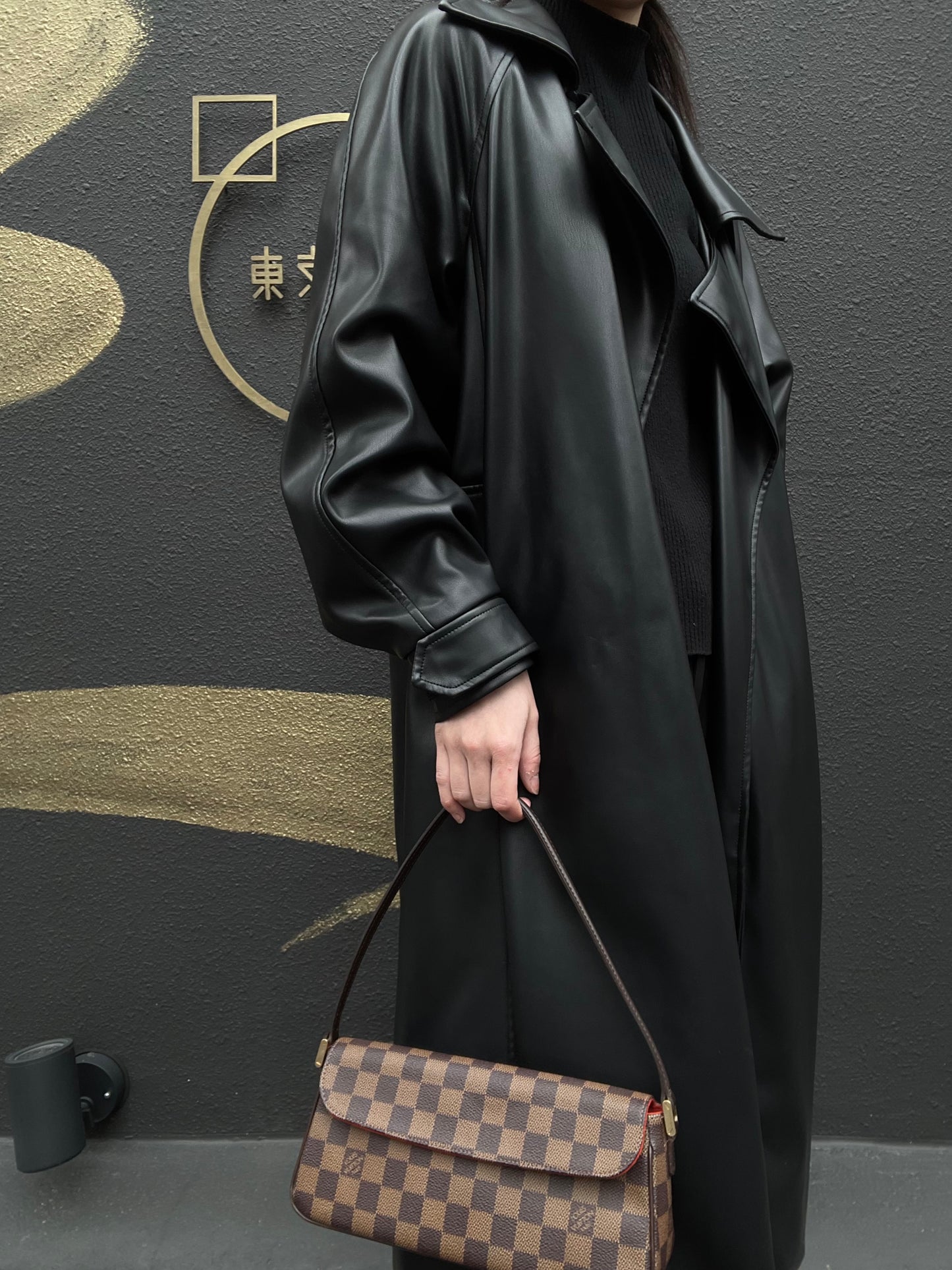 LOUIS VUITTON Damier Recoleta Handbag, Brown, Omotesando Box