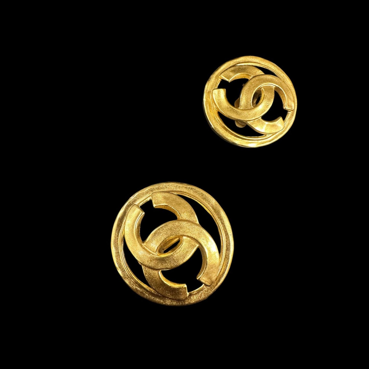 CHANEL Earrings, Gold Color, Clip-On Earrings, Alloy