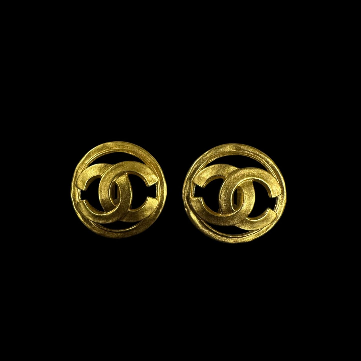 CHANEL Earrings, Gold Color, Clip-On Earrings, Alloy