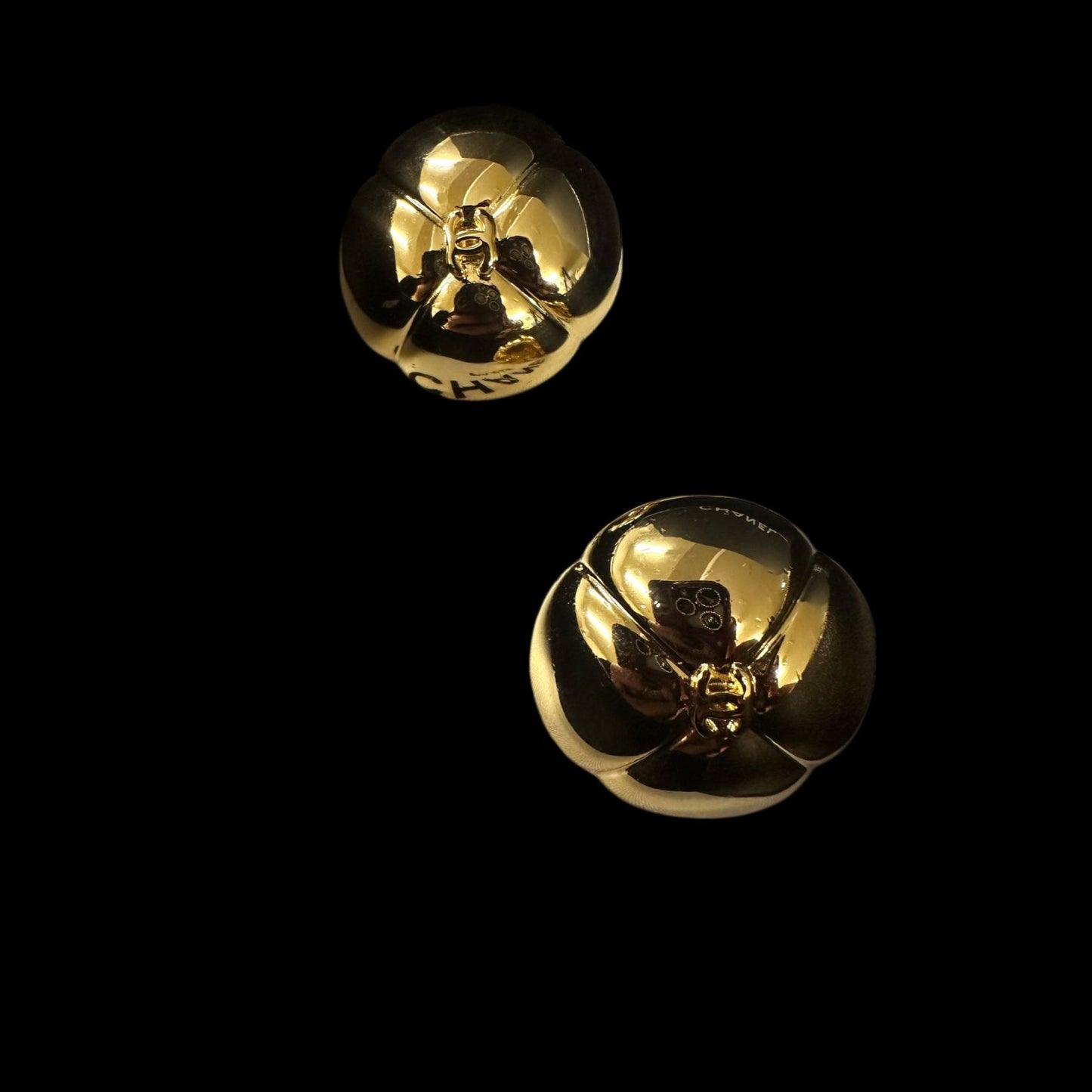 CHANEL Earrings, Gold Color, Alloy, Clip-On