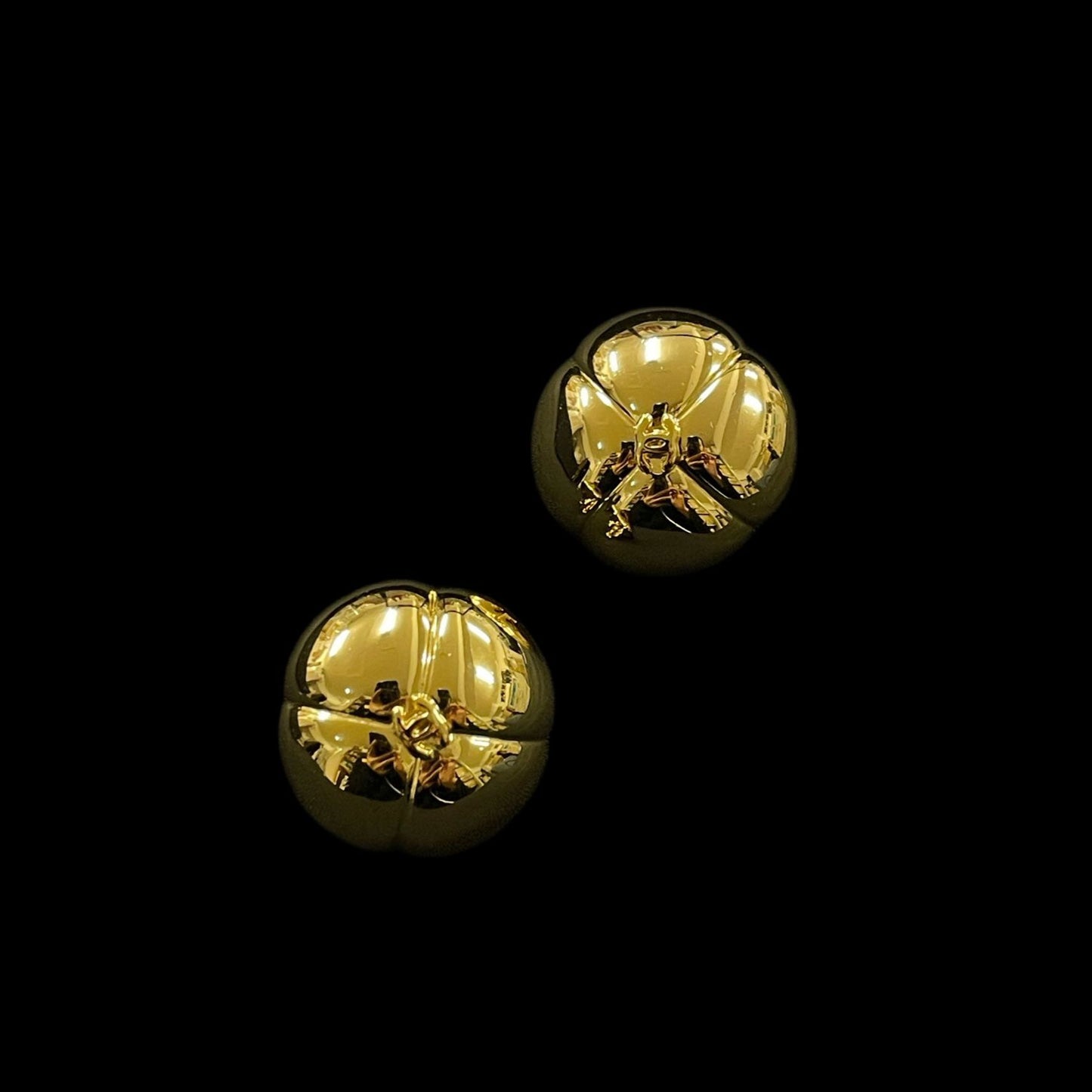 CHANEL Earrings, Gold Color, Alloy, Clip-On