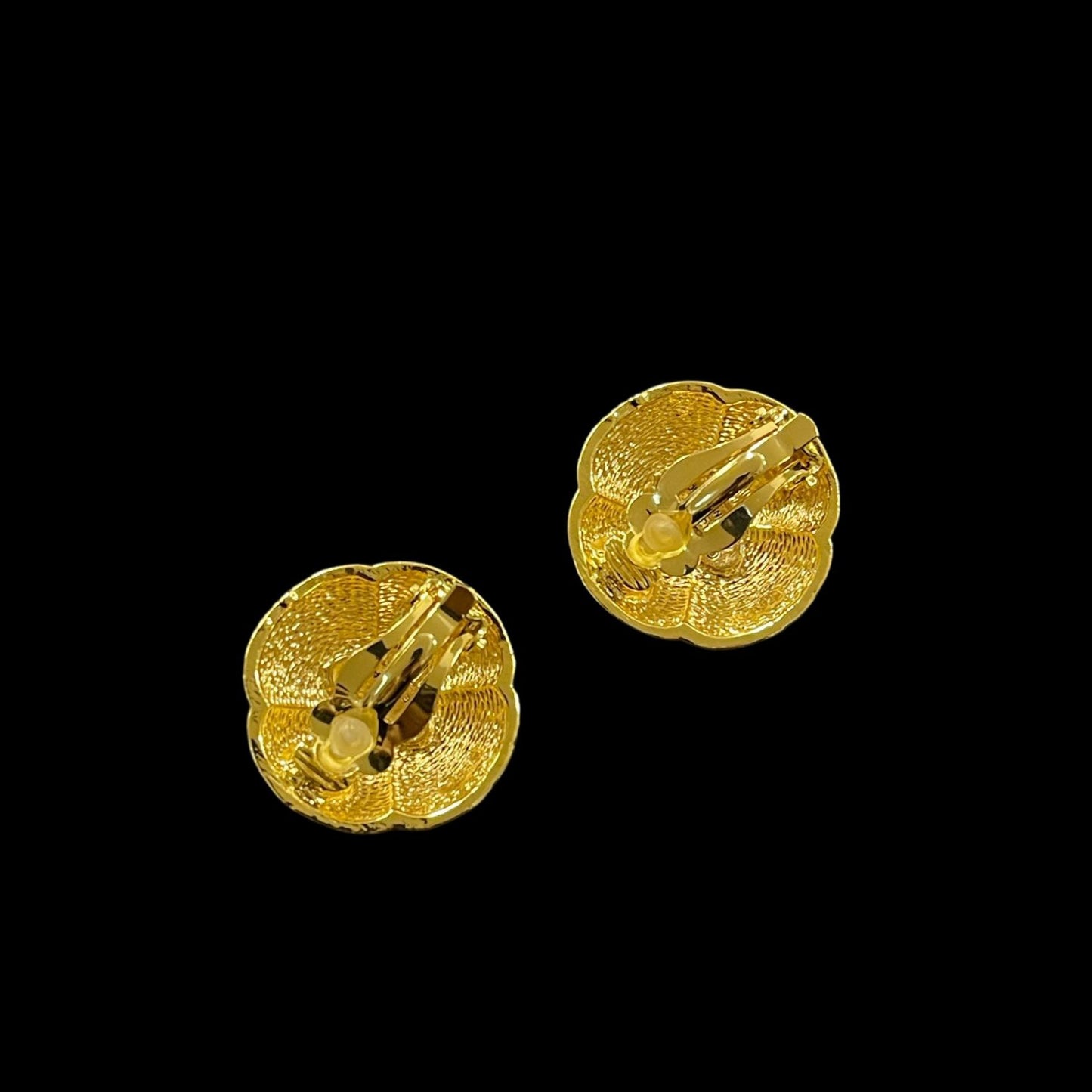 CHANEL Earrings, Gold Color, Alloy, Clip-On