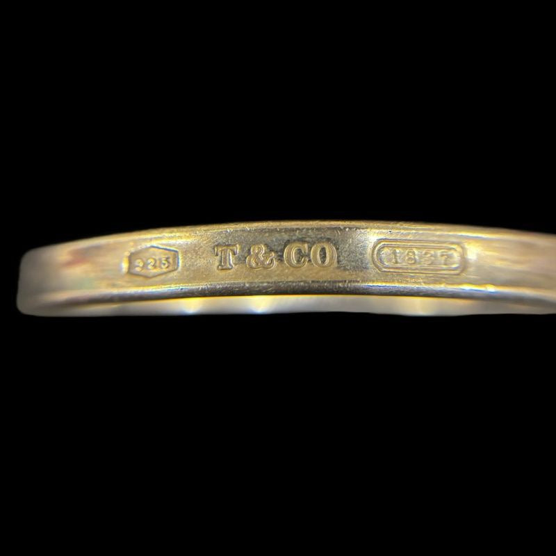TIFFANY & Co. 1837 Narrow Silver Bangle, Solid Bangle (with box)