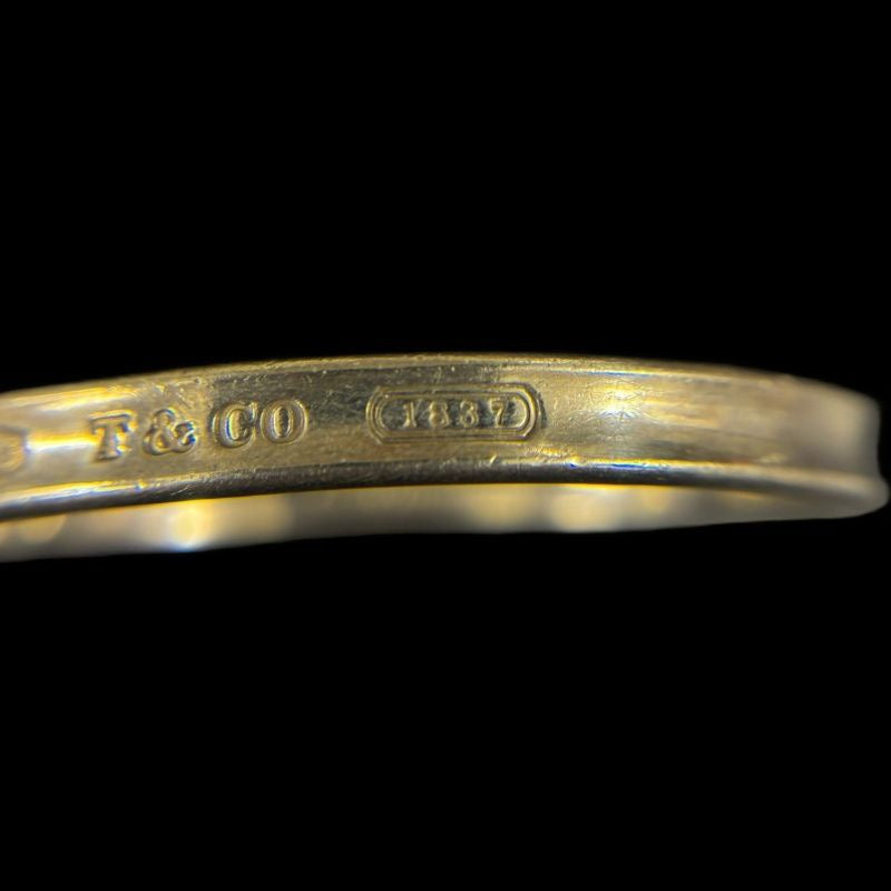 TIFFANY & Co. 1837 Narrow Silver Bangle, Solid Bangle (with box)
