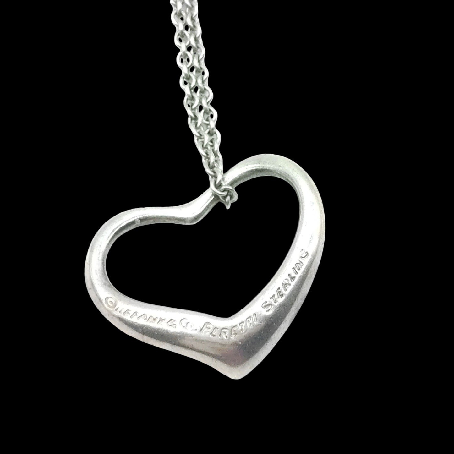 Tiffany & Co. 925 Silver Necklace, Open Heart