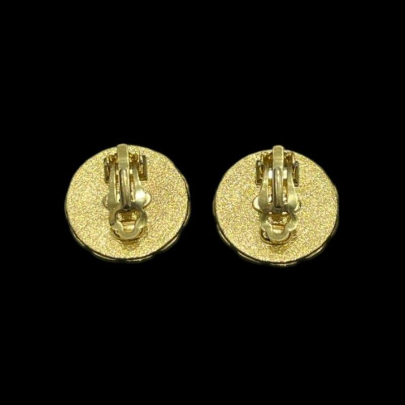 CHANEL Earrings, Gold Plated, Clip-On, Alloy