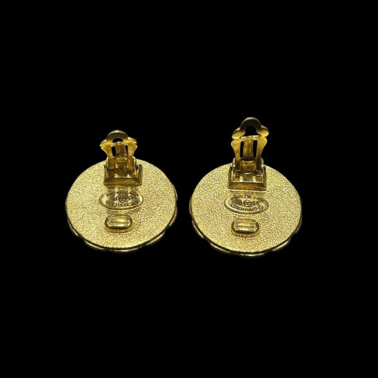 CHANEL Earrings, Gold Plated, Clip-On, Alloy