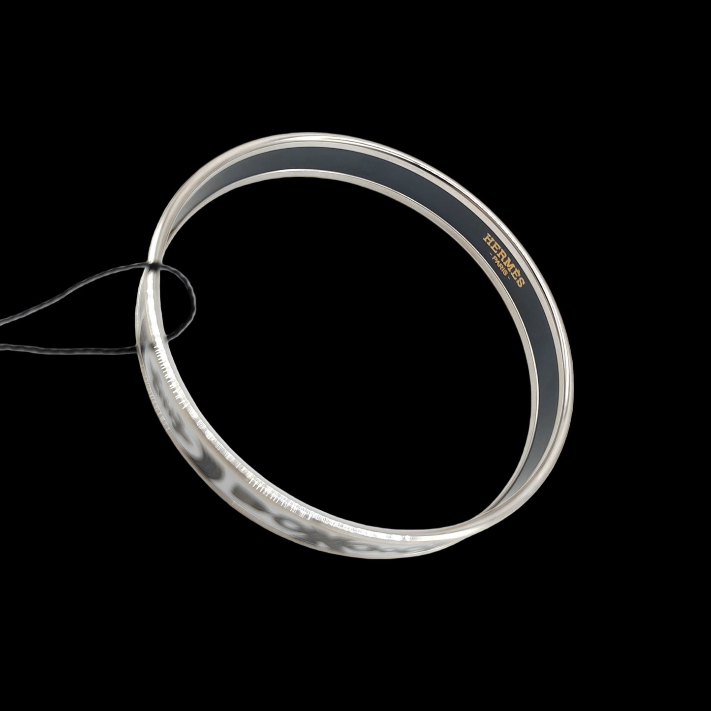 Hermes White Enamel Bangle