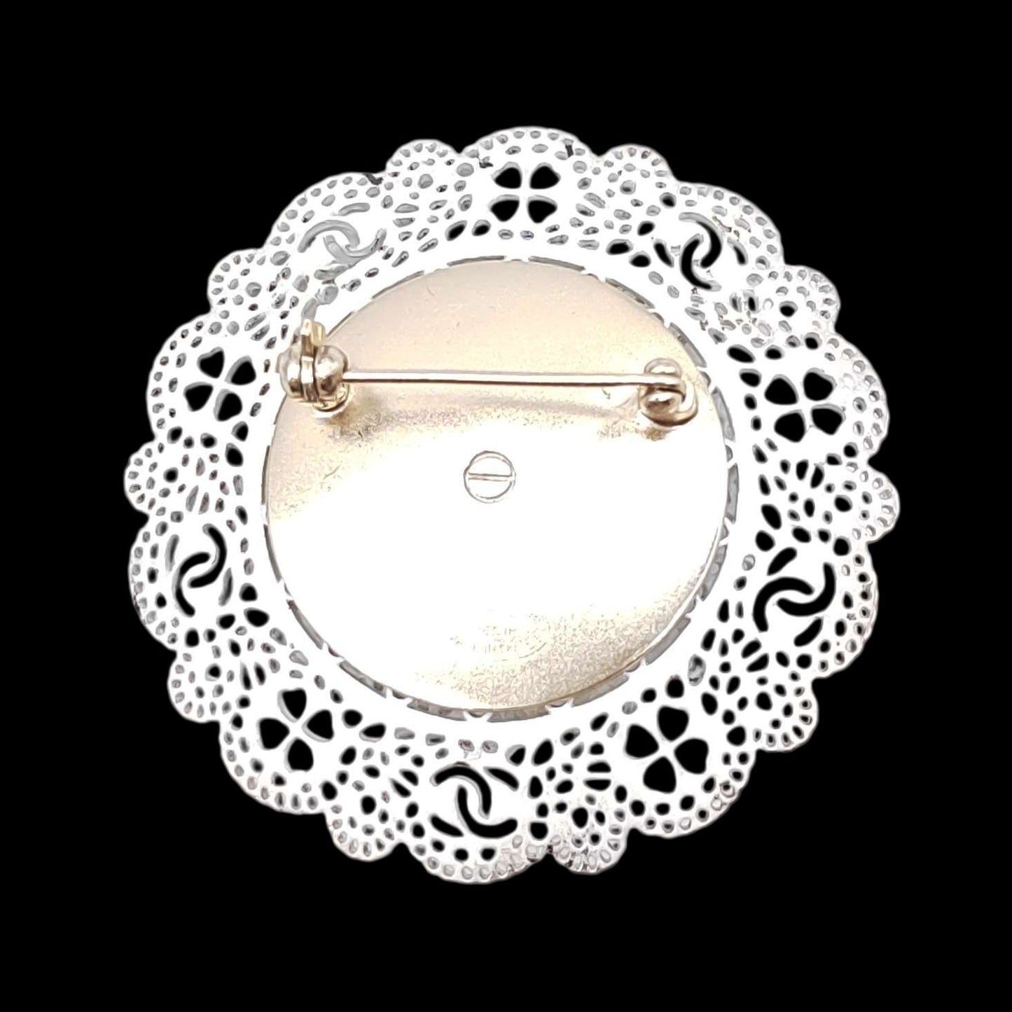 CHANEL Brooch, White, Pearl, Camellia Brooch