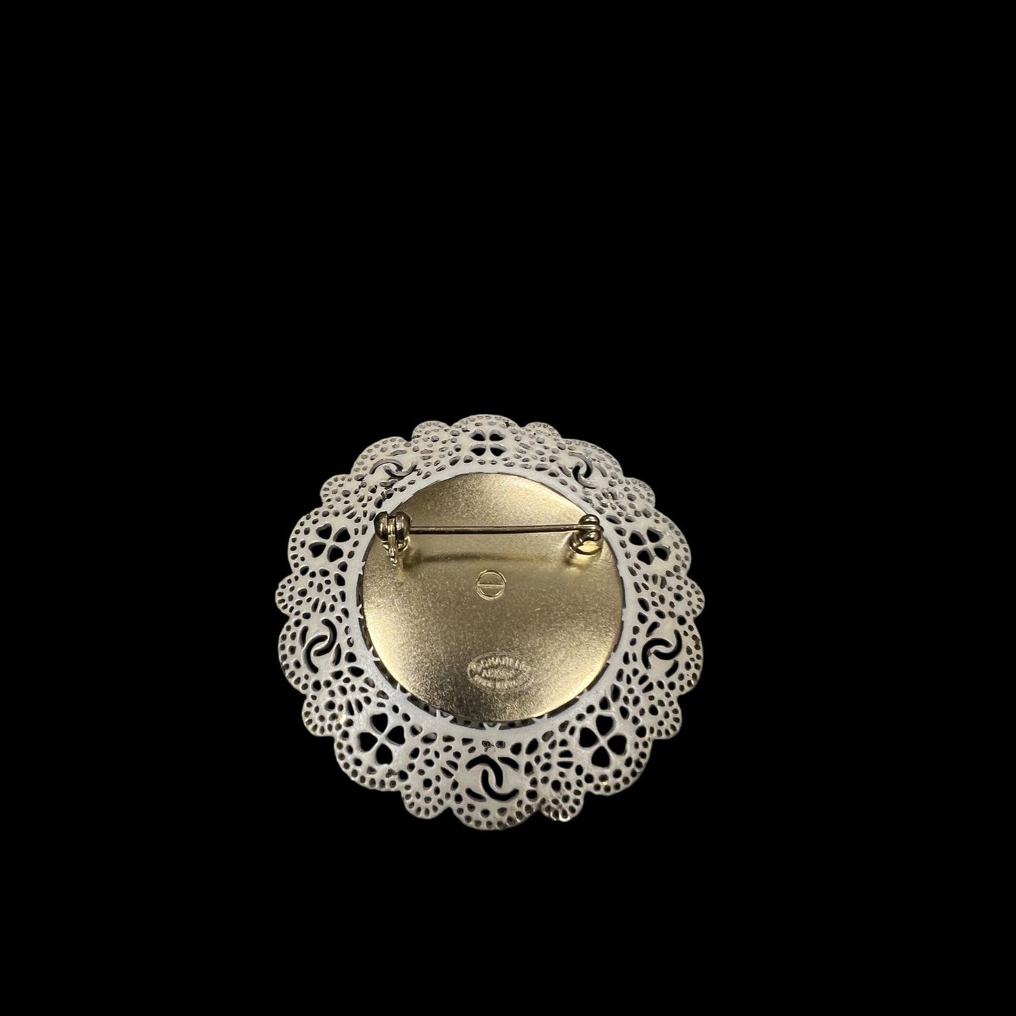 CHANEL Brooch, White, Pearl, Camellia Brooch