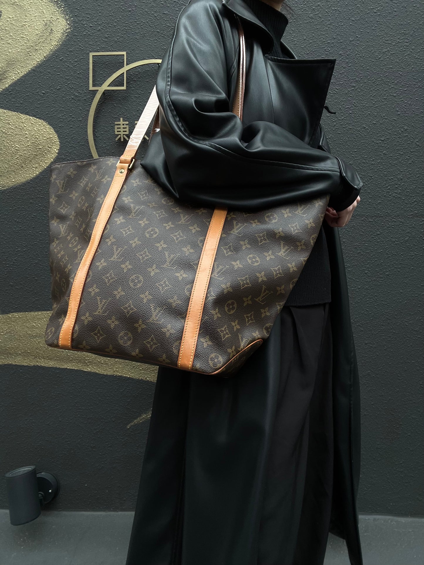 LOUIS VUITTON (LV) Monogram Sac Shopping Brown Tote Bag