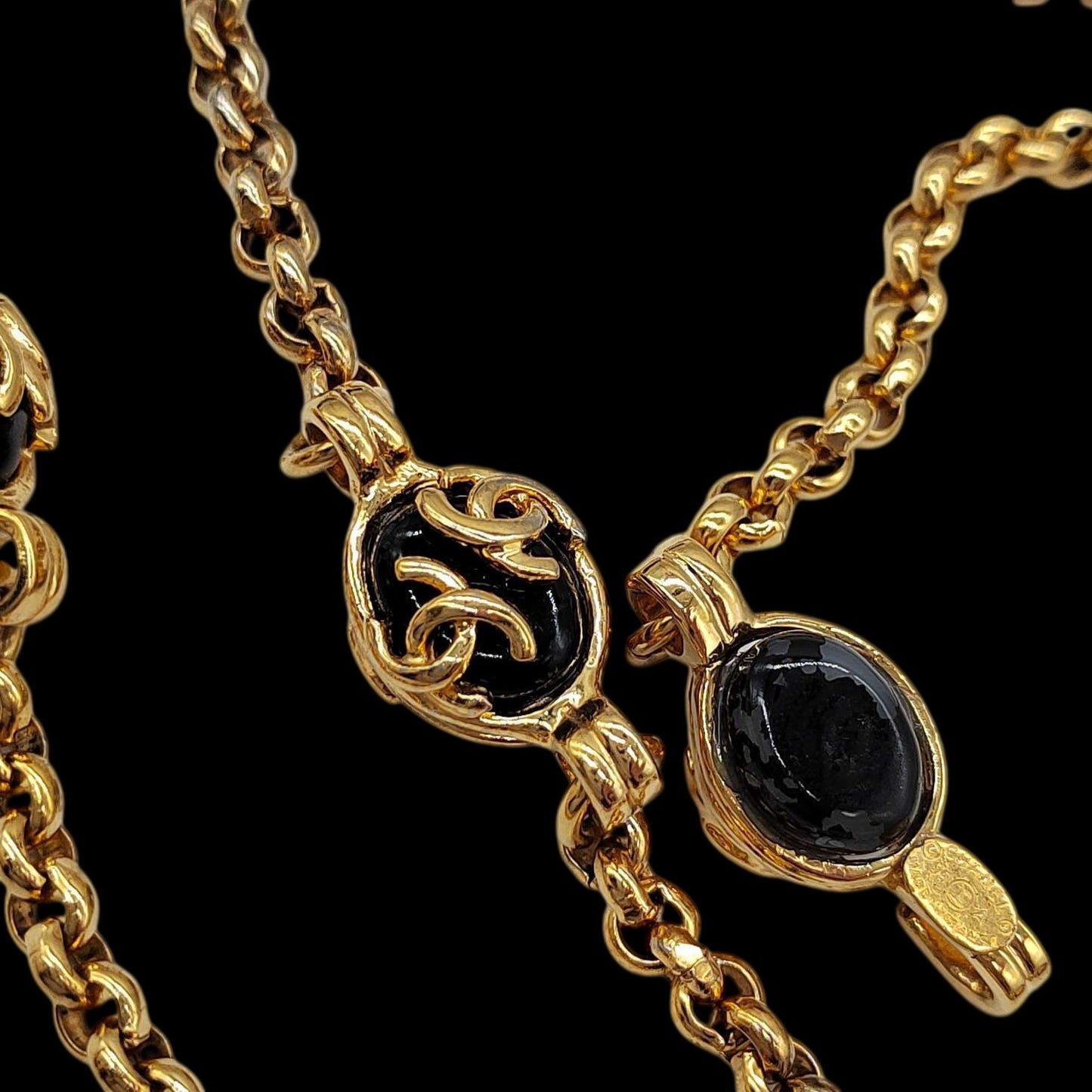 CHANEL Gold-Tone Alloy Necklace, Sweater Chain, Waist Chain