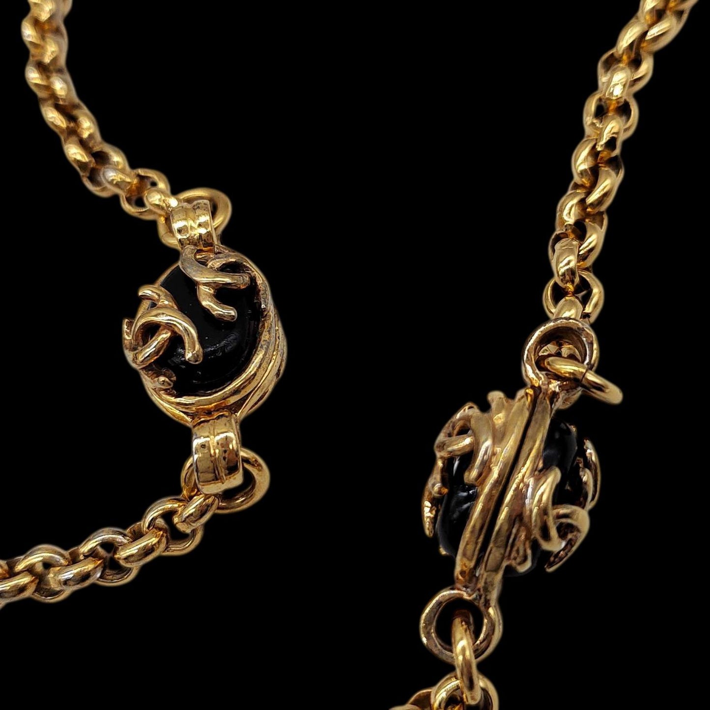 CHANEL Gold-Tone Alloy Necklace, Sweater Chain, Waist Chain