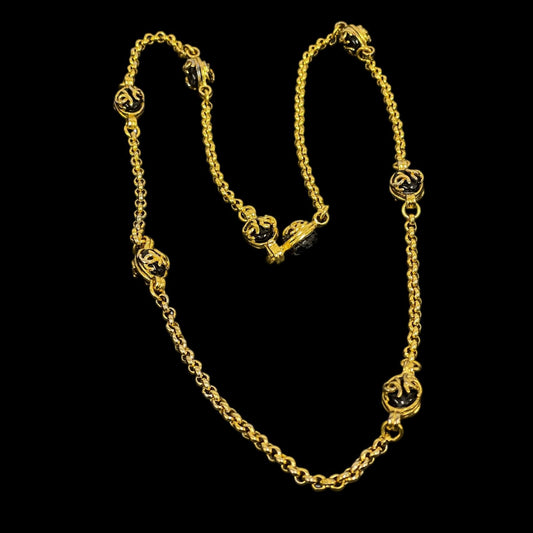 CHANEL Gold-Tone Alloy Necklace, Sweater Chain, Waist Chain