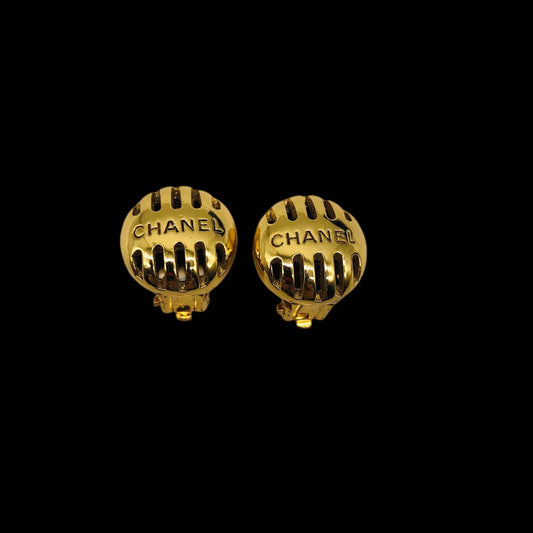 CHANEL Gold-Tone Alloy Clip-On Earrings