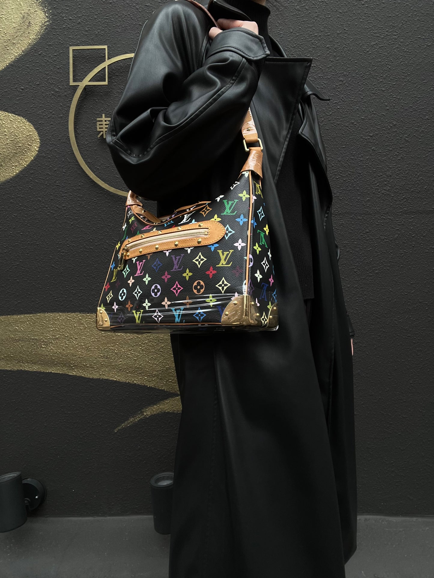 LOUIS VUITTON (LV) Multicolore Blois Black Shoulder Bag with Gold Hardware