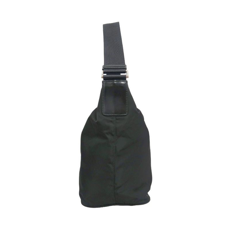 PRADA shoulder bag, nylon, black, silver hardware