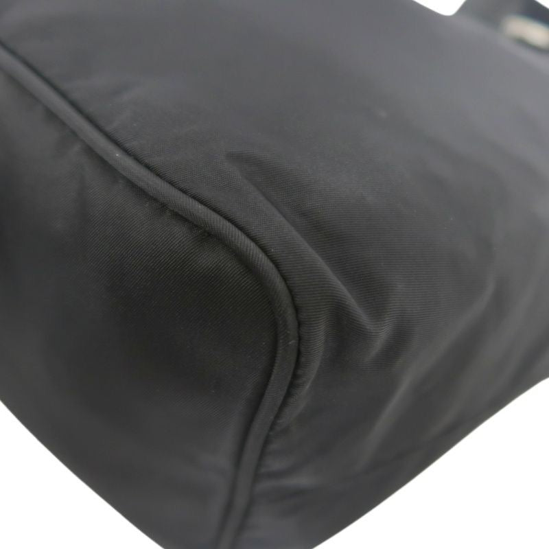 PRADA shoulder bag, nylon, black, silver hardware