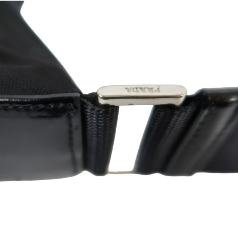 PRADA shoulder bag, nylon, black, silver hardware
