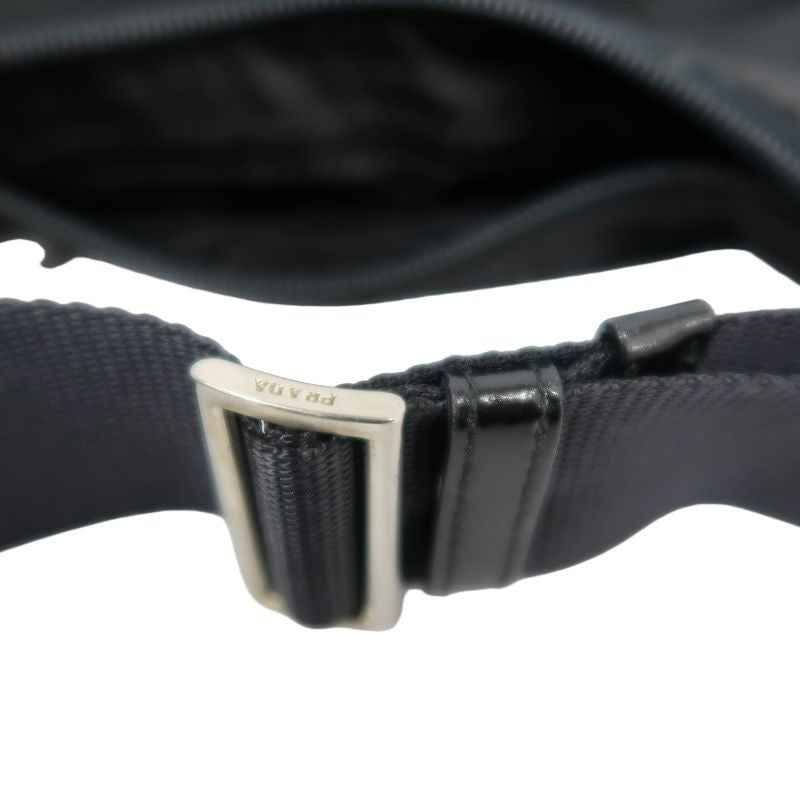 PRADA shoulder bag, nylon, black, silver hardware
