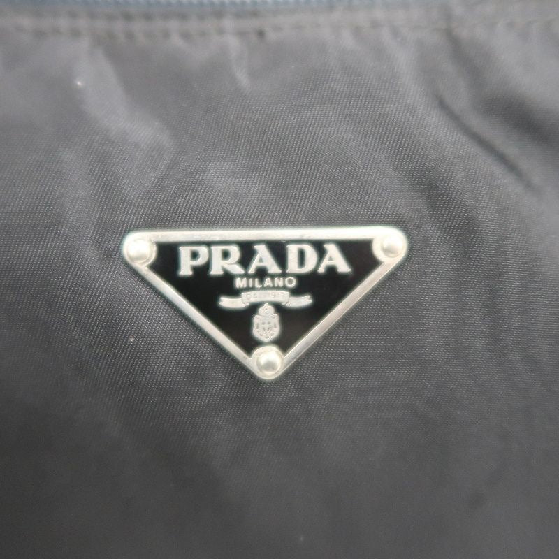 PRADA shoulder bag, nylon, black, silver hardware