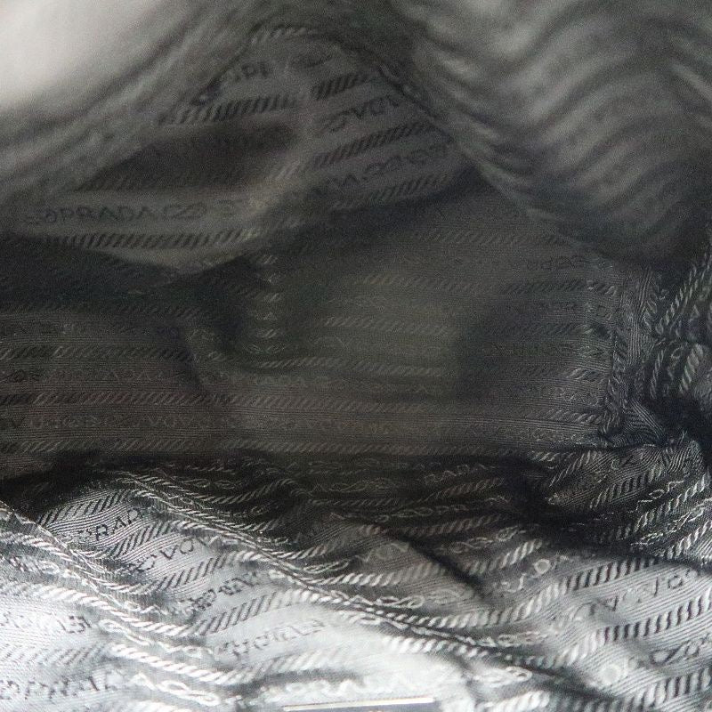 PRADA shoulder bag, nylon, black, silver hardware