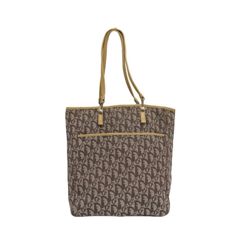 DIOR Trotter Shoulder Bag, Canvas, Brown